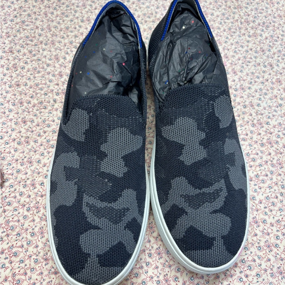 Men's Black Camouflage Slip-On Loafers